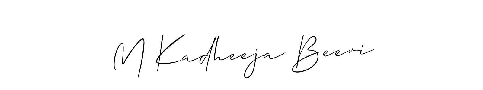 How to make M Kadheeja Beevi signature? Allison_Script is a professional autograph style. Create handwritten signature for M Kadheeja Beevi name. M Kadheeja Beevi signature style 2 images and pictures png