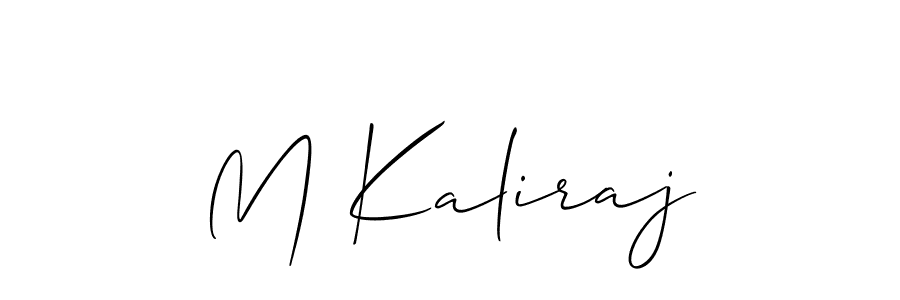 Make a beautiful signature design for name M Kaliraj. Use this online signature maker to create a handwritten signature for free. M Kaliraj signature style 2 images and pictures png