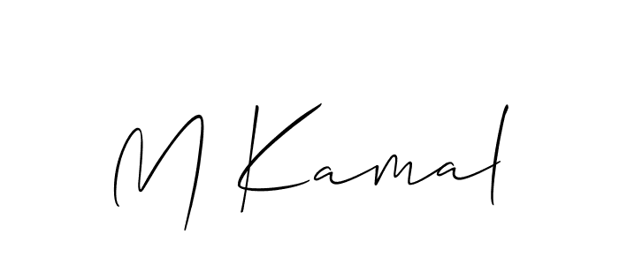 Design your own signature with our free online signature maker. With this signature software, you can create a handwritten (Allison_Script) signature for name M Kamal. M Kamal signature style 2 images and pictures png