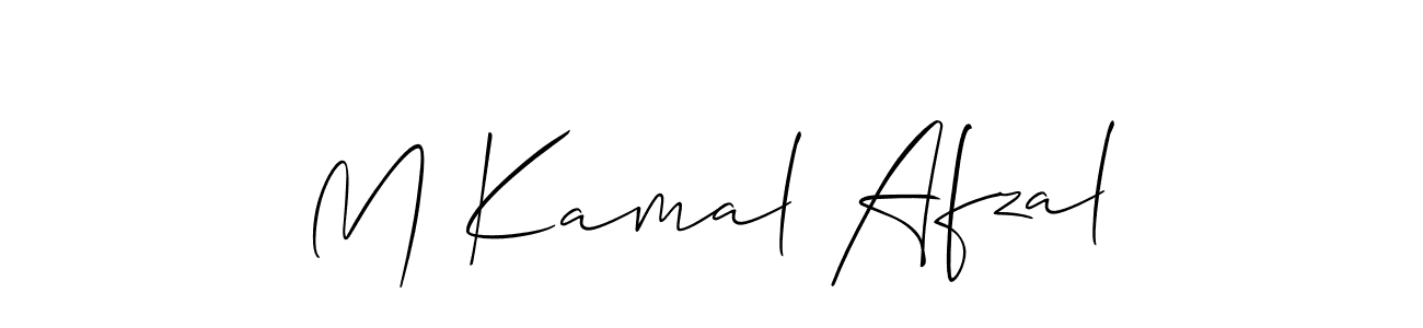 M Kamal Afzal stylish signature style. Best Handwritten Sign (Allison_Script) for my name. Handwritten Signature Collection Ideas for my name M Kamal Afzal. M Kamal Afzal signature style 2 images and pictures png