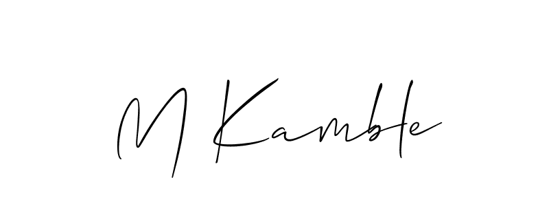 You should practise on your own different ways (Allison_Script) to write your name (M Kamble) in signature. don't let someone else do it for you. M Kamble signature style 2 images and pictures png