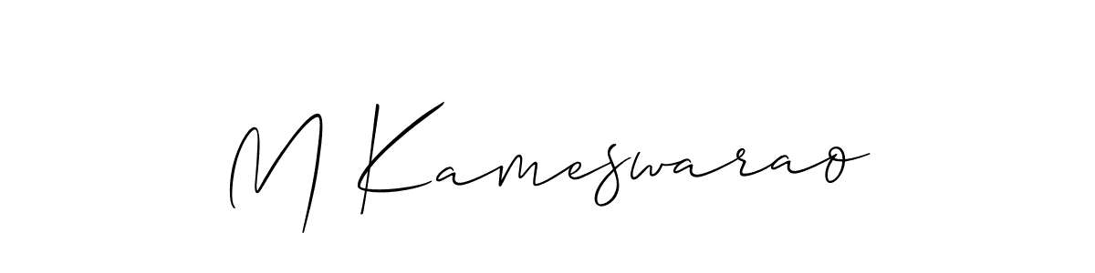 Also You can easily find your signature by using the search form. We will create M Kameswarao name handwritten signature images for you free of cost using Allison_Script sign style. M Kameswarao signature style 2 images and pictures png