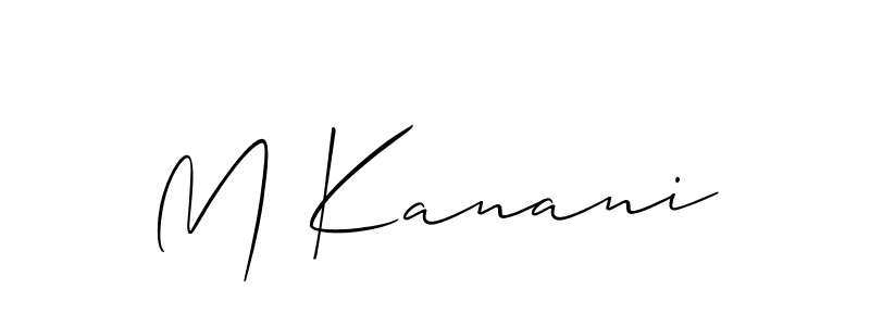 Make a beautiful signature design for name M Kanani. With this signature (Allison_Script) style, you can create a handwritten signature for free. M Kanani signature style 2 images and pictures png