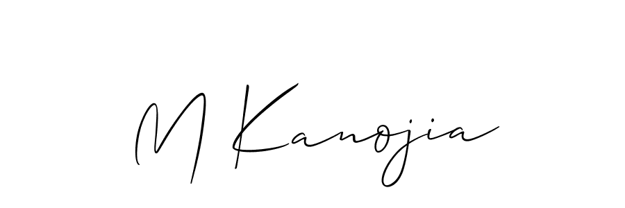 How to make M Kanojia signature? Allison_Script is a professional autograph style. Create handwritten signature for M Kanojia name. M Kanojia signature style 2 images and pictures png