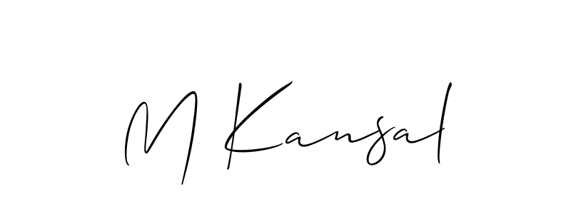 Similarly Allison_Script is the best handwritten signature design. Signature creator online .You can use it as an online autograph creator for name M Kansal. M Kansal signature style 2 images and pictures png
