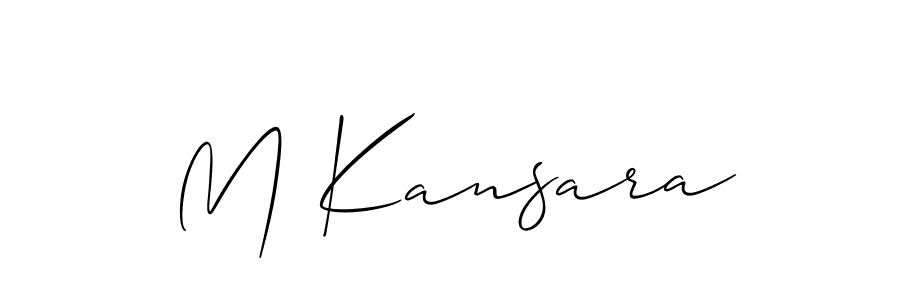 It looks lik you need a new signature style for name M Kansara. Design unique handwritten (Allison_Script) signature with our free signature maker in just a few clicks. M Kansara signature style 2 images and pictures png