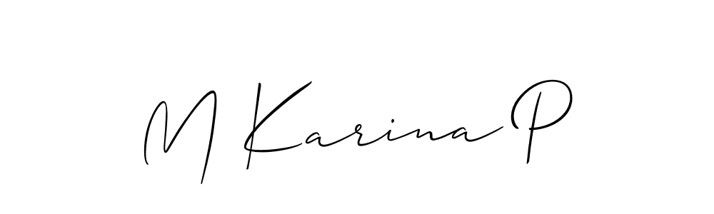 You can use this online signature creator to create a handwritten signature for the name M Karina P. This is the best online autograph maker. M Karina P signature style 2 images and pictures png