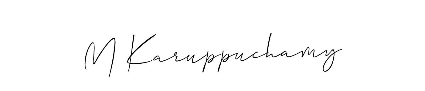 How to Draw M Karuppuchamy signature style? Allison_Script is a latest design signature styles for name M Karuppuchamy. M Karuppuchamy signature style 2 images and pictures png