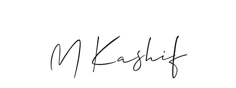 Allison_Script is a professional signature style that is perfect for those who want to add a touch of class to their signature. It is also a great choice for those who want to make their signature more unique. Get M Kashif name to fancy signature for free. M Kashif signature style 2 images and pictures png