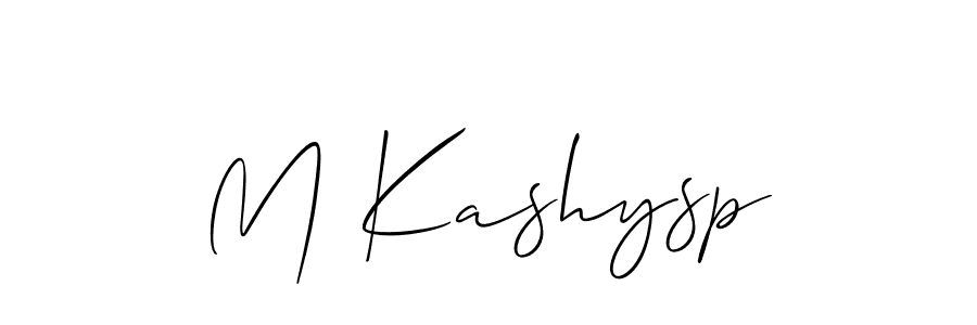 How to Draw M Kashysp signature style? Allison_Script is a latest design signature styles for name M Kashysp. M Kashysp signature style 2 images and pictures png