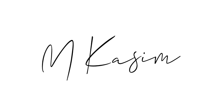 Create a beautiful signature design for name M Kasim. With this signature (Allison_Script) fonts, you can make a handwritten signature for free. M Kasim signature style 2 images and pictures png