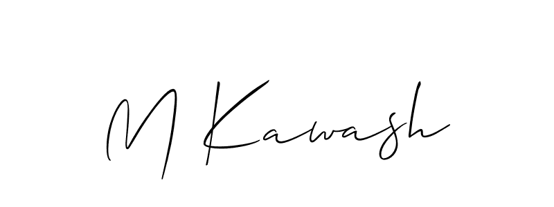 if you are searching for the best signature style for your name M Kawash. so please give up your signature search. here we have designed multiple signature styles  using Allison_Script. M Kawash signature style 2 images and pictures png