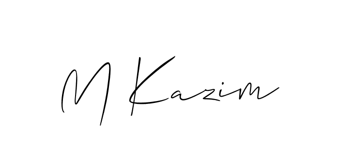 It looks lik you need a new signature style for name M Kazim. Design unique handwritten (Allison_Script) signature with our free signature maker in just a few clicks. M Kazim signature style 2 images and pictures png