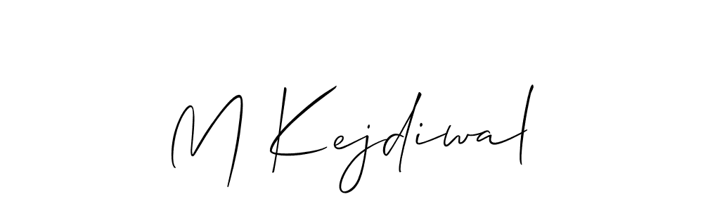 Design your own signature with our free online signature maker. With this signature software, you can create a handwritten (Allison_Script) signature for name M Kejdiwal. M Kejdiwal signature style 2 images and pictures png