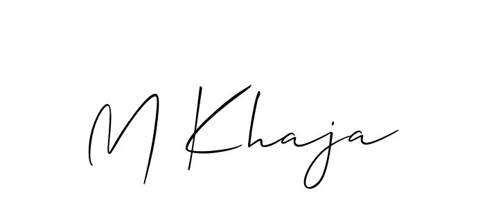 M Khaja stylish signature style. Best Handwritten Sign (Allison_Script) for my name. Handwritten Signature Collection Ideas for my name M Khaja. M Khaja signature style 2 images and pictures png