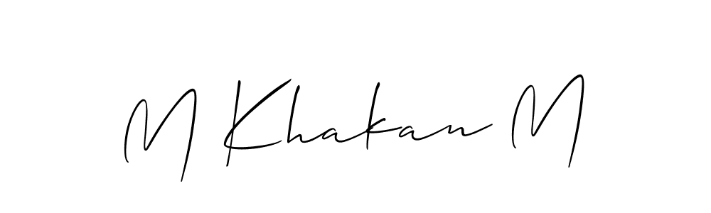 How to make M Khakan M signature? Allison_Script is a professional autograph style. Create handwritten signature for M Khakan M name. M Khakan M signature style 2 images and pictures png