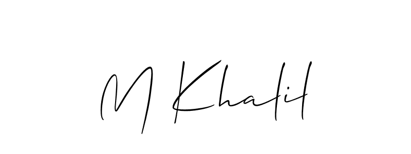 Make a beautiful signature design for name M Khalil. Use this online signature maker to create a handwritten signature for free. M Khalil signature style 2 images and pictures png