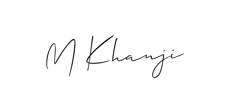 It looks lik you need a new signature style for name M Khanji. Design unique handwritten (Allison_Script) signature with our free signature maker in just a few clicks. M Khanji signature style 2 images and pictures png