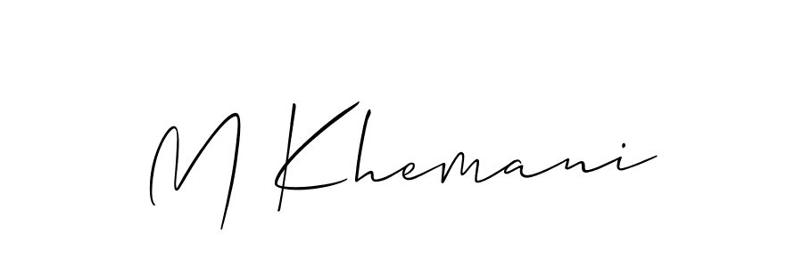 Make a beautiful signature design for name M Khemani. Use this online signature maker to create a handwritten signature for free. M Khemani signature style 2 images and pictures png