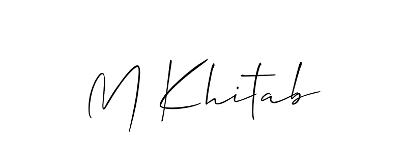 Once you've used our free online signature maker to create your best signature Allison_Script style, it's time to enjoy all of the benefits that M Khitab name signing documents. M Khitab signature style 2 images and pictures png