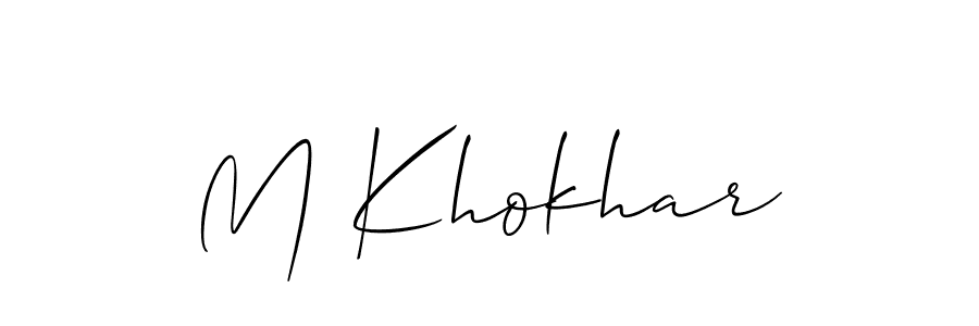 See photos of M Khokhar official signature by Spectra . Check more albums & portfolios. Read reviews & check more about Allison_Script font. M Khokhar signature style 2 images and pictures png