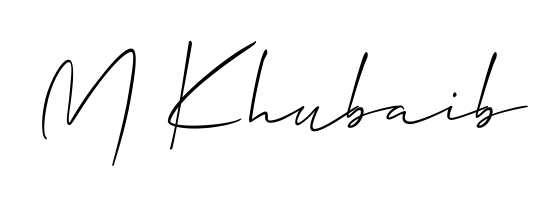The best way (Allison_Script) to make a short signature is to pick only two or three words in your name. For converting this name M Khubaib. M Khubaib signature style 2 images and pictures png
