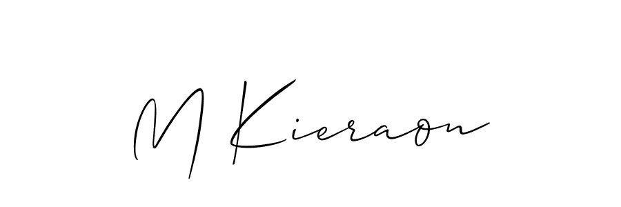 M Kieraon stylish signature style. Best Handwritten Sign (Allison_Script) for my name. Handwritten Signature Collection Ideas for my name M Kieraon. M Kieraon signature style 2 images and pictures png