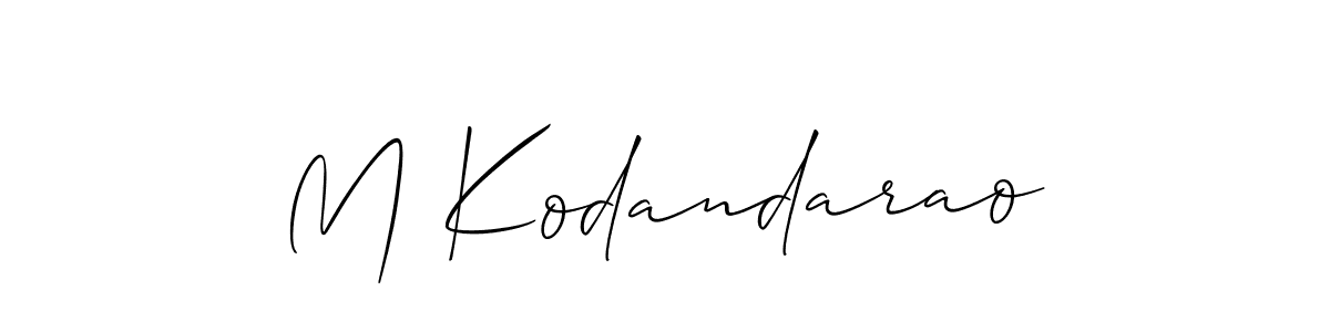 M Kodandarao stylish signature style. Best Handwritten Sign (Allison_Script) for my name. Handwritten Signature Collection Ideas for my name M Kodandarao. M Kodandarao signature style 2 images and pictures png