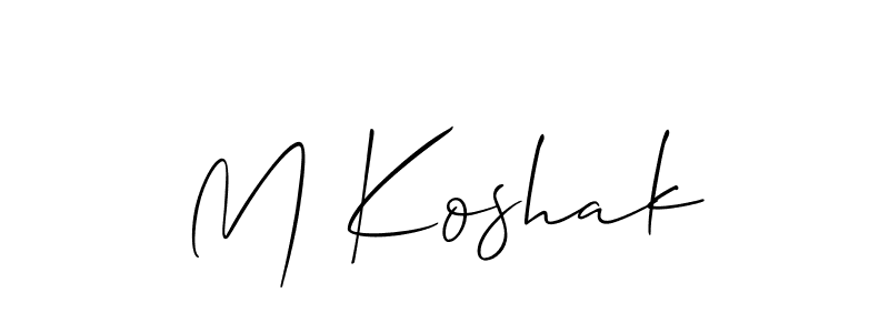 Best and Professional Signature Style for M Koshak. Allison_Script Best Signature Style Collection. M Koshak signature style 2 images and pictures png