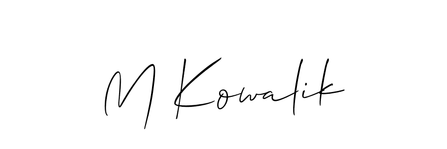 Best and Professional Signature Style for M Kowalik. Allison_Script Best Signature Style Collection. M Kowalik signature style 2 images and pictures png