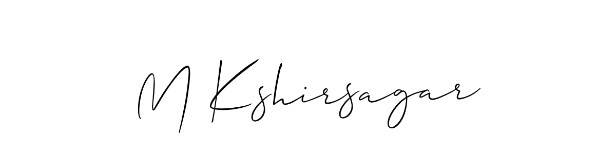 Create a beautiful signature design for name M Kshirsagar. With this signature (Allison_Script) fonts, you can make a handwritten signature for free. M Kshirsagar signature style 2 images and pictures png