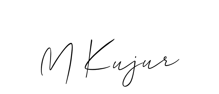 Also we have M Kujur name is the best signature style. Create professional handwritten signature collection using Allison_Script autograph style. M Kujur signature style 2 images and pictures png