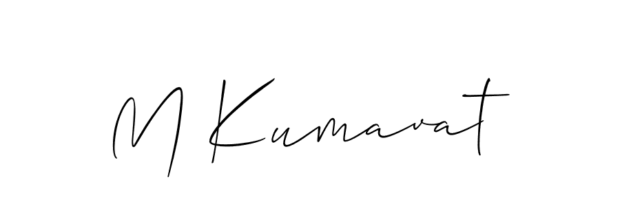 Create a beautiful signature design for name M Kumavat. With this signature (Allison_Script) fonts, you can make a handwritten signature for free. M Kumavat signature style 2 images and pictures png