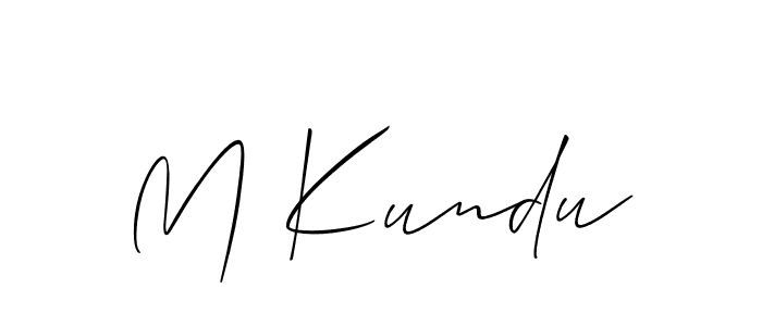 Also You can easily find your signature by using the search form. We will create M Kundu name handwritten signature images for you free of cost using Allison_Script sign style. M Kundu signature style 2 images and pictures png