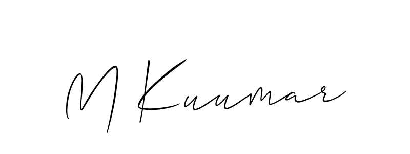 Design your own signature with our free online signature maker. With this signature software, you can create a handwritten (Allison_Script) signature for name M Kuumar. M Kuumar signature style 2 images and pictures png