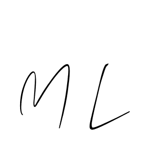 You should practise on your own different ways (Allison_Script) to write your name (M L) in signature. don't let someone else do it for you. M L signature style 2 images and pictures png