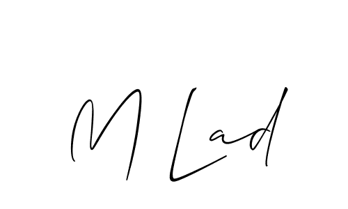 You can use this online signature creator to create a handwritten signature for the name M Lad. This is the best online autograph maker. M Lad signature style 2 images and pictures png