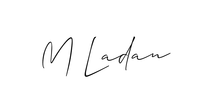 How to Draw M Ladan signature style? Allison_Script is a latest design signature styles for name M Ladan. M Ladan signature style 2 images and pictures png