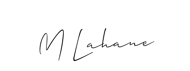 M Lahane stylish signature style. Best Handwritten Sign (Allison_Script) for my name. Handwritten Signature Collection Ideas for my name M Lahane. M Lahane signature style 2 images and pictures png