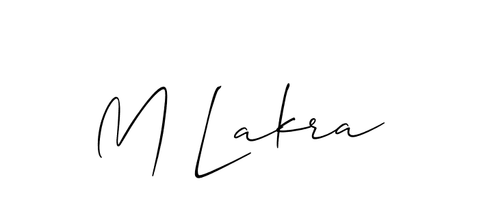 How to Draw M Lakra signature style? Allison_Script is a latest design signature styles for name M Lakra. M Lakra signature style 2 images and pictures png