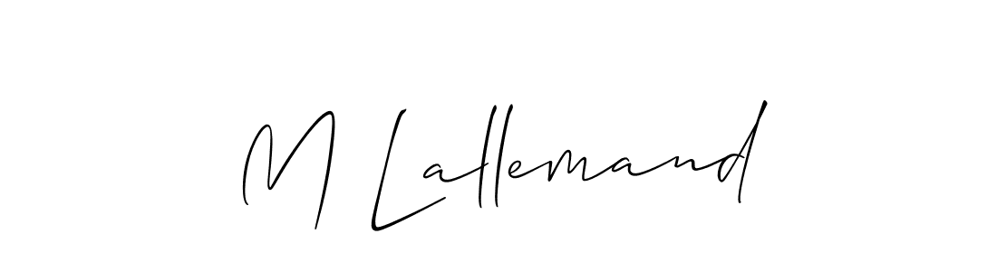 Similarly Allison_Script is the best handwritten signature design. Signature creator online .You can use it as an online autograph creator for name M Lallemand. M Lallemand signature style 2 images and pictures png