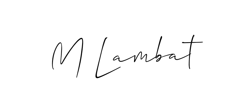 Once you've used our free online signature maker to create your best signature Allison_Script style, it's time to enjoy all of the benefits that M Lambat name signing documents. M Lambat signature style 2 images and pictures png