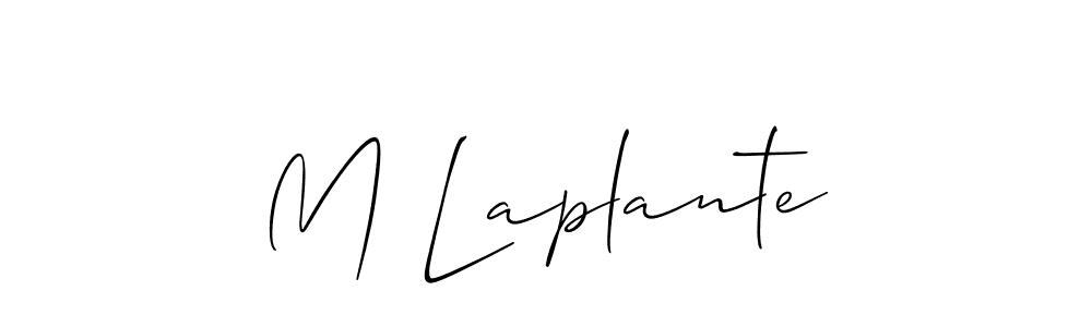 if you are searching for the best signature style for your name M Laplante. so please give up your signature search. here we have designed multiple signature styles  using Allison_Script. M Laplante signature style 2 images and pictures png