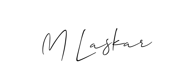 You can use this online signature creator to create a handwritten signature for the name M Laskar. This is the best online autograph maker. M Laskar signature style 2 images and pictures png