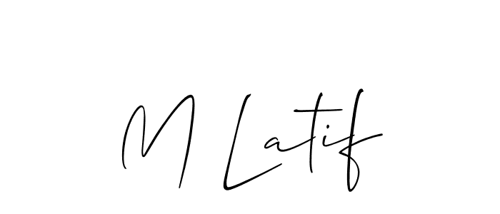 Best and Professional Signature Style for M Latif. Allison_Script Best Signature Style Collection. M Latif signature style 2 images and pictures png