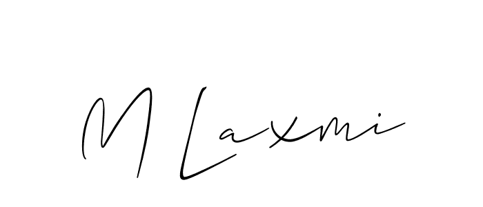 Make a beautiful signature design for name M Laxmi. Use this online signature maker to create a handwritten signature for free. M Laxmi signature style 2 images and pictures png