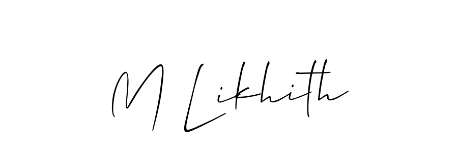 How to make M Likhith signature? Allison_Script is a professional autograph style. Create handwritten signature for M Likhith name. M Likhith signature style 2 images and pictures png