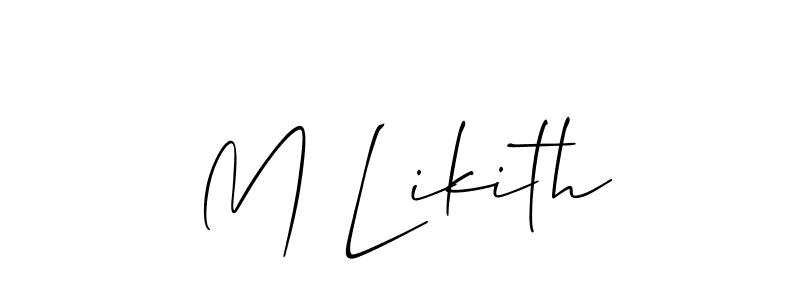 Make a short M Likith signature style. Manage your documents anywhere anytime using Allison_Script. Create and add eSignatures, submit forms, share and send files easily. M Likith signature style 2 images and pictures png