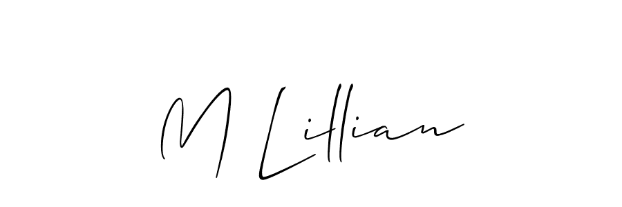 Check out images of Autograph of M Lillian name. Actor M Lillian Signature Style. Allison_Script is a professional sign style online. M Lillian signature style 2 images and pictures png