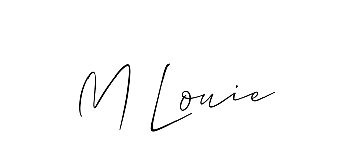 Check out images of Autograph of M Louie name. Actor M Louie Signature Style. Allison_Script is a professional sign style online. M Louie signature style 2 images and pictures png